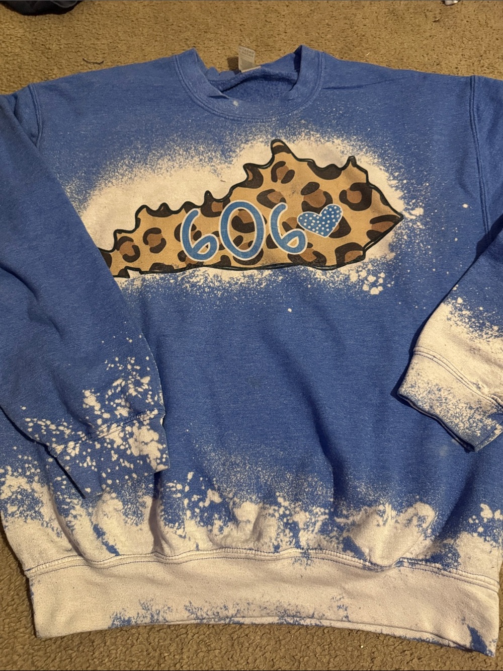 Blue Leopard Kentucky '606' Crewneck Sweatshirt